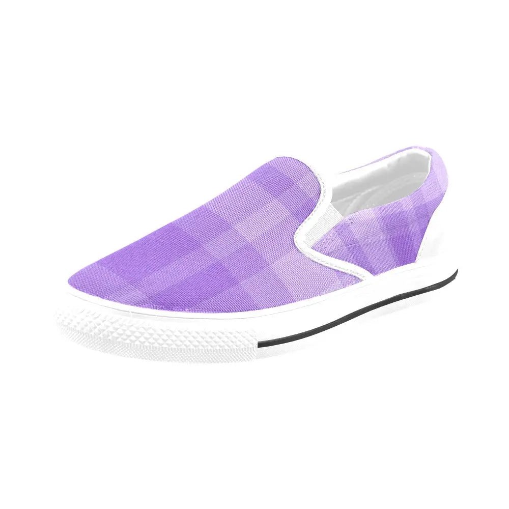 Tartan Slip - on Canvas Women's Shoes - Piryoung Shop