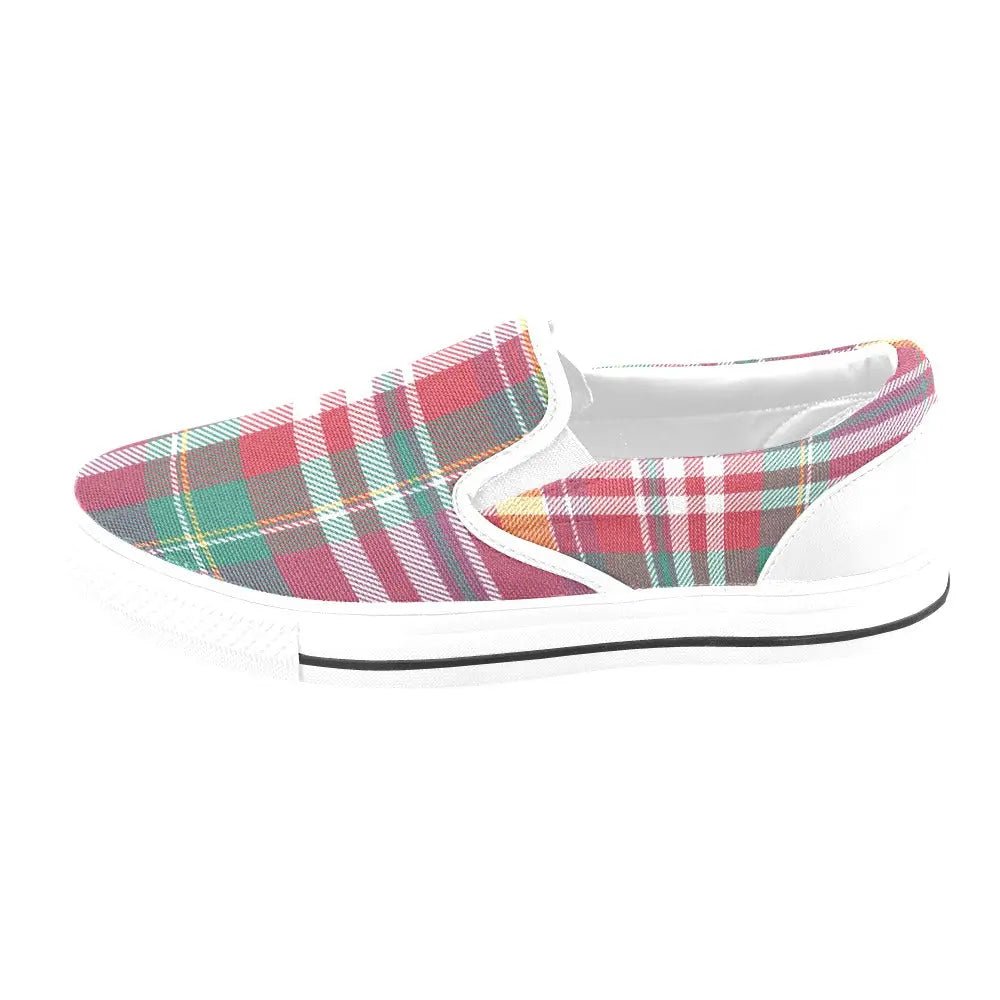 Tartan Slip - on Canvas Women's Shoes - Piryoung Shop
