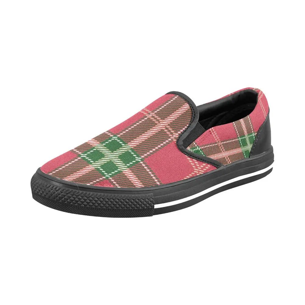 Tartan Slip - on Canvas Women's Shoes - Piryoung Shop