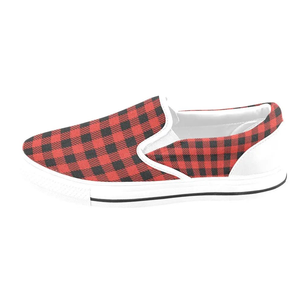 Tartan Slip - on Canvas Women's Shoes - Piryoung Shop