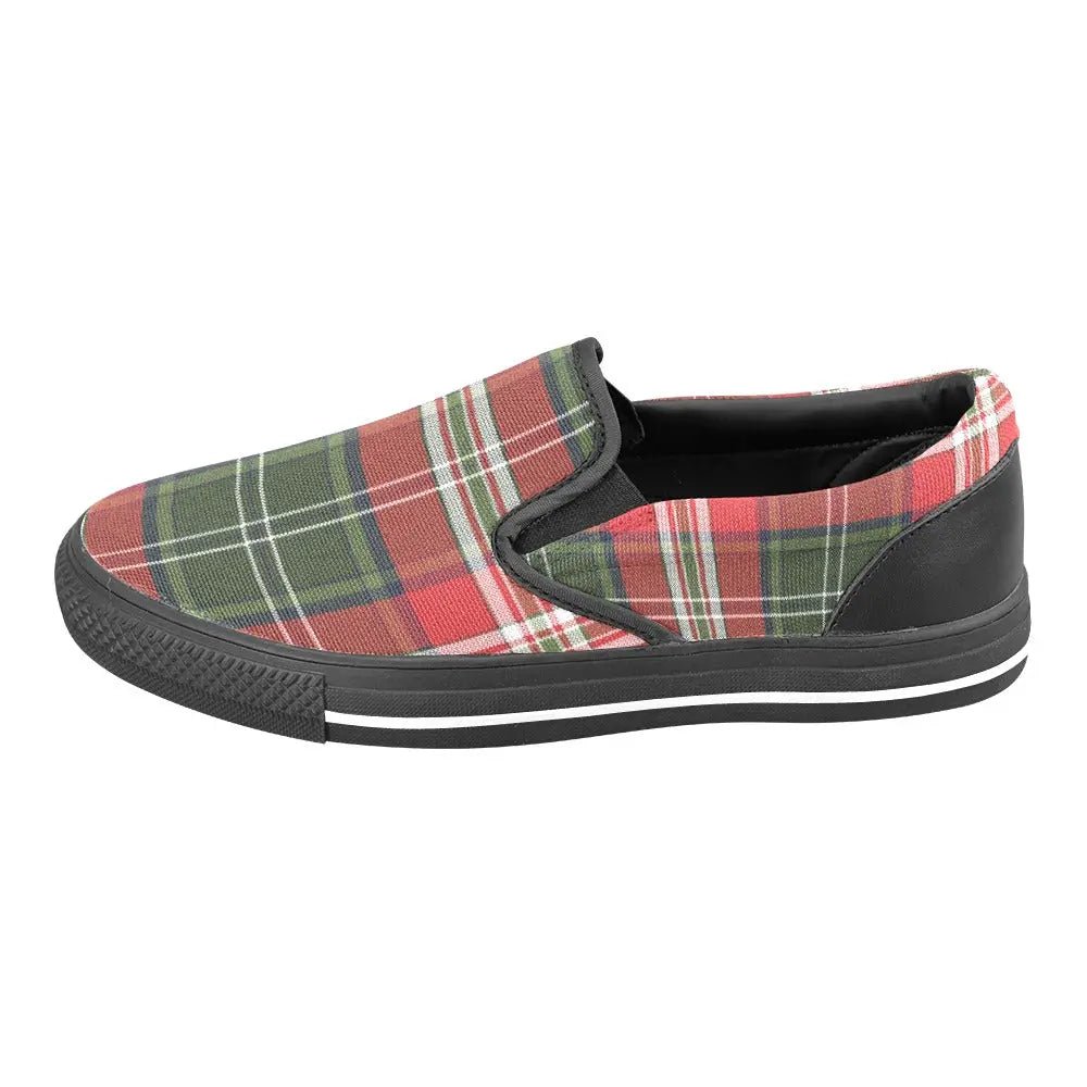 Tartan Slip - on Canvas Women's Shoes - Piryoung Shop