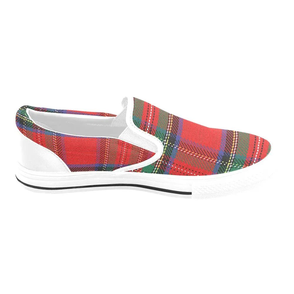 Tartan Slip - on Canvas Women's Shoes - Piryoung Shop