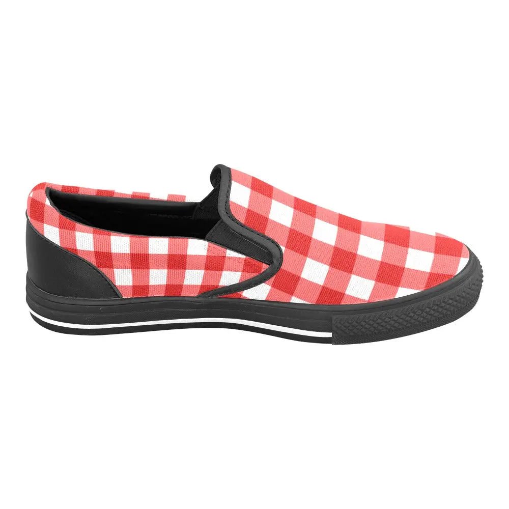 Tartan Slip - on Canvas Women's Shoes - Piryoung Shop