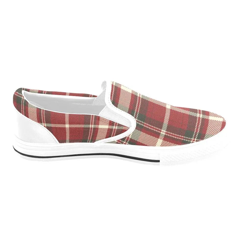 Tartan Slip - on Canvas Women's Shoes - Piryoung Shop