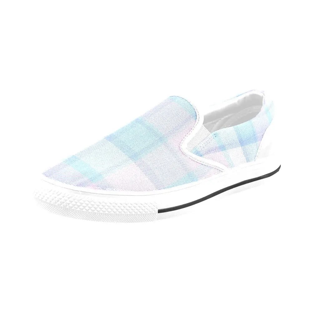 Tartan Slip - on Canvas Women's Shoes - Piryoung Shop