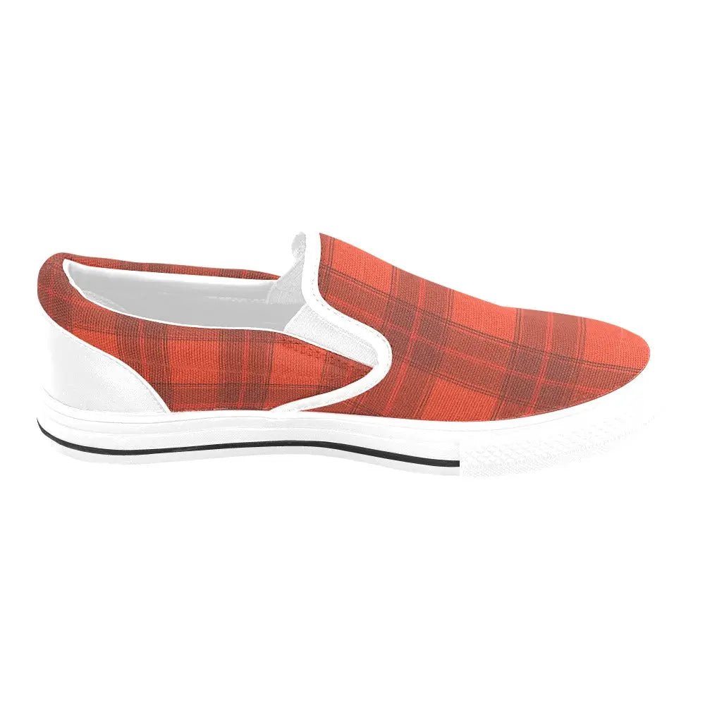 Tartan Slip - on Canvas Women's Shoes - Piryoung Shop
