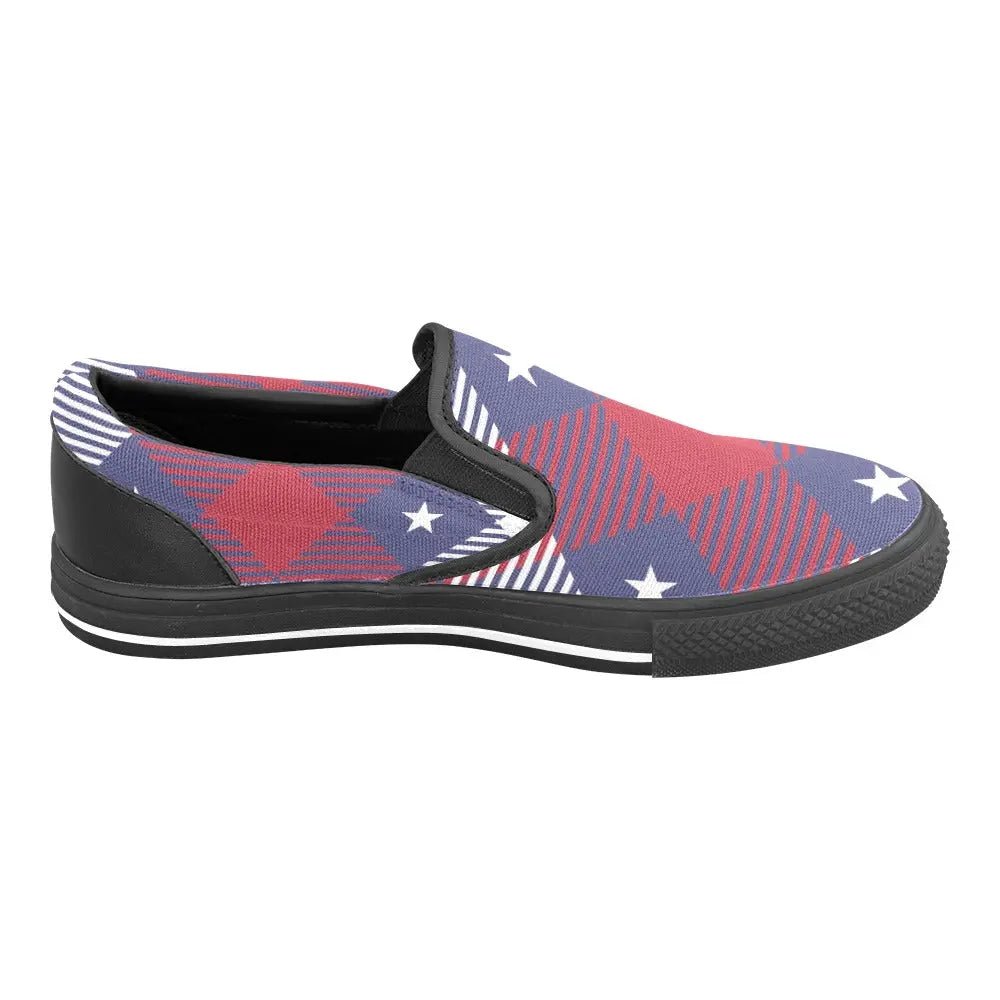 Tartan Slip - on Canvas Women's Shoes - Piryoung Shop