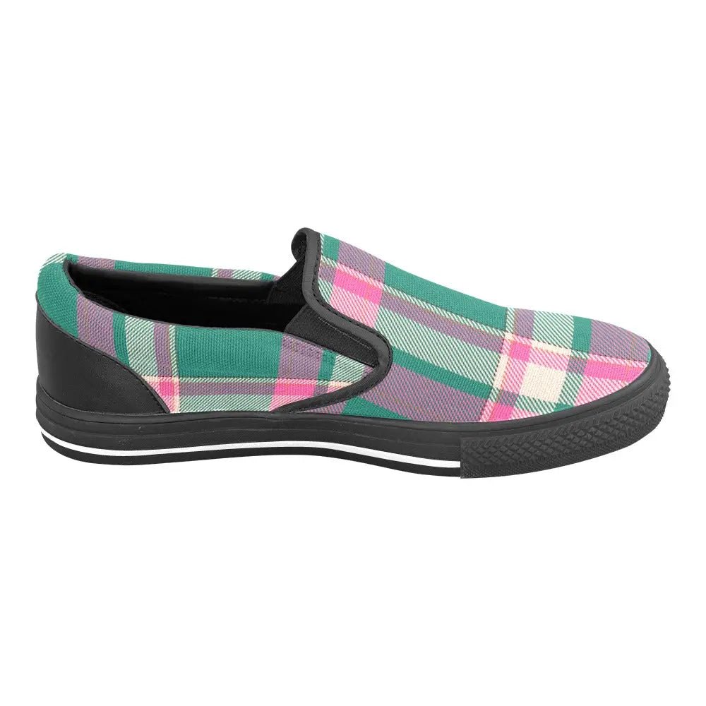 Tartan Slip - on Canvas Women's Shoes - Piryoung Shop