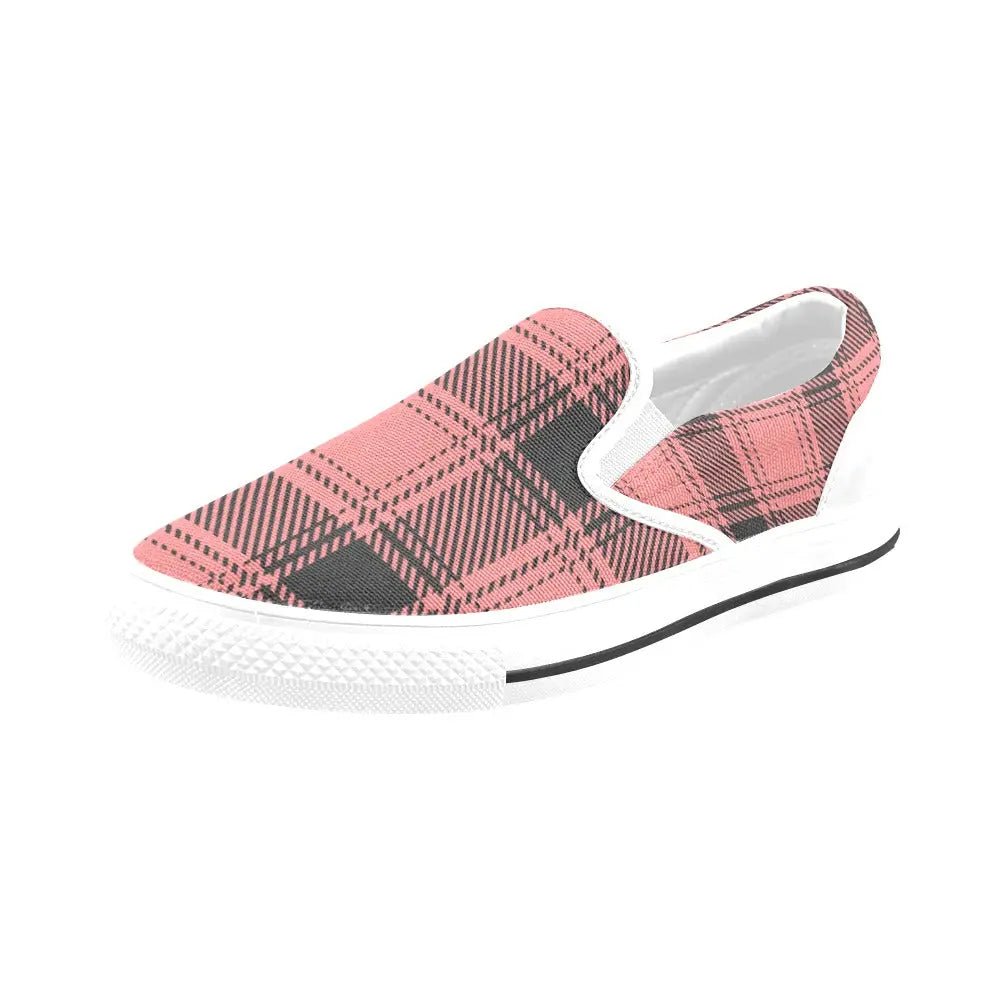 Tartan Slip - on Canvas Women's Shoes - Piryoung Shop
