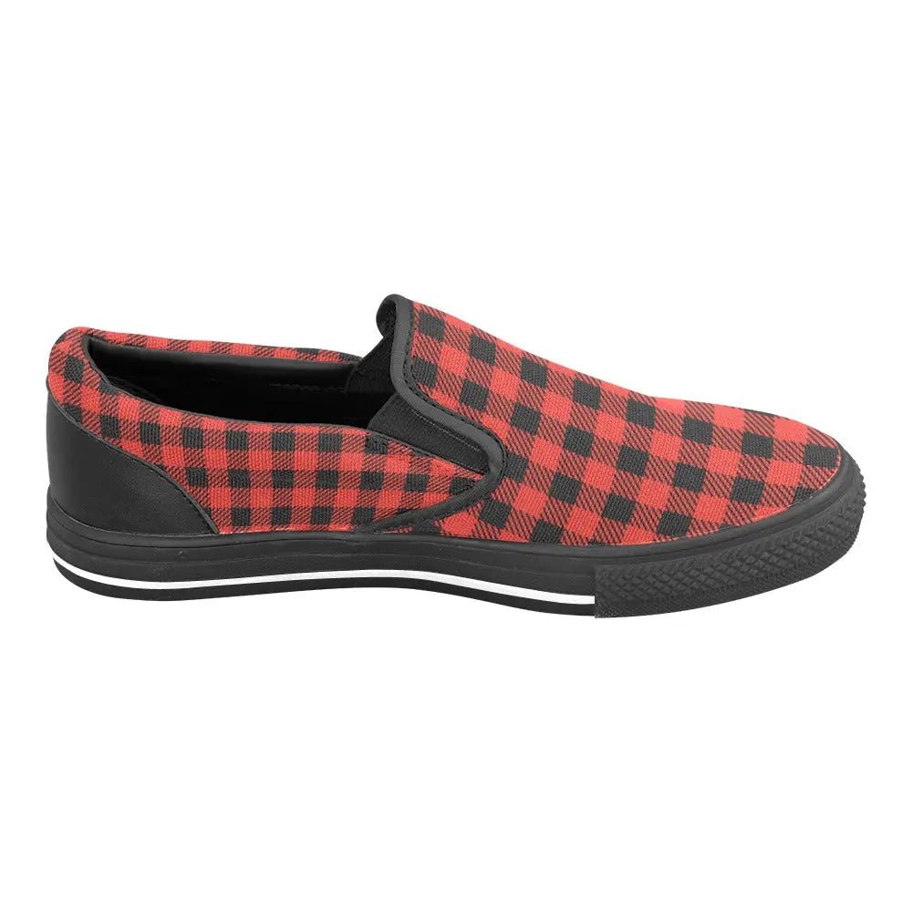 Tartan Slip - on Canvas Women's Shoes - Piryoung Shop
