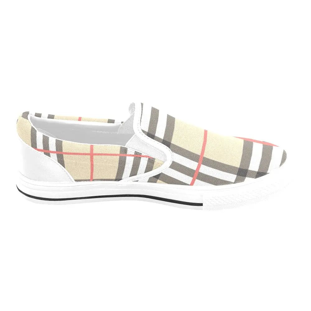 Tartan Slip - on Canvas Women's Shoes - Piryoung Shop