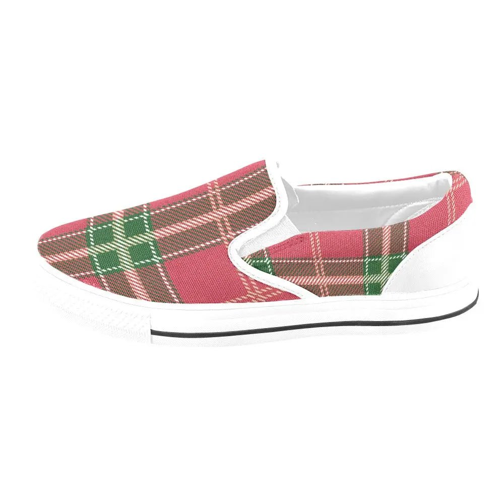 Tartan Slip - on Canvas Women's Shoes - Piryoung Shop