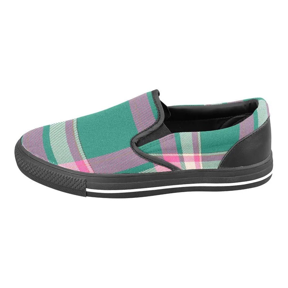 Tartan Slip - on Canvas Women's Shoes - Piryoung Shop