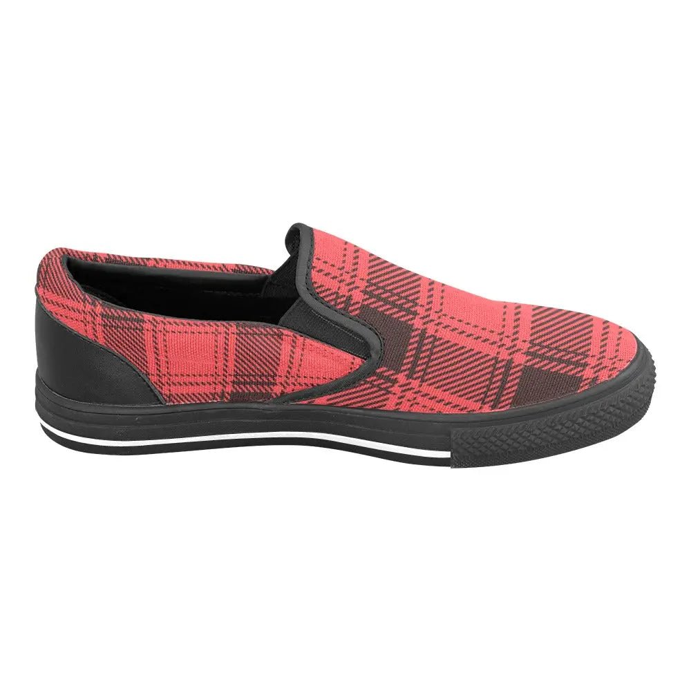 Tartan Slip - on Canvas Women's Shoes - Piryoung Shop