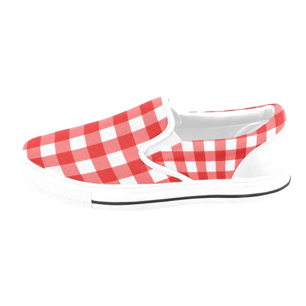 Tartan Slip - on Canvas Women's Shoes - Piryoung Shop