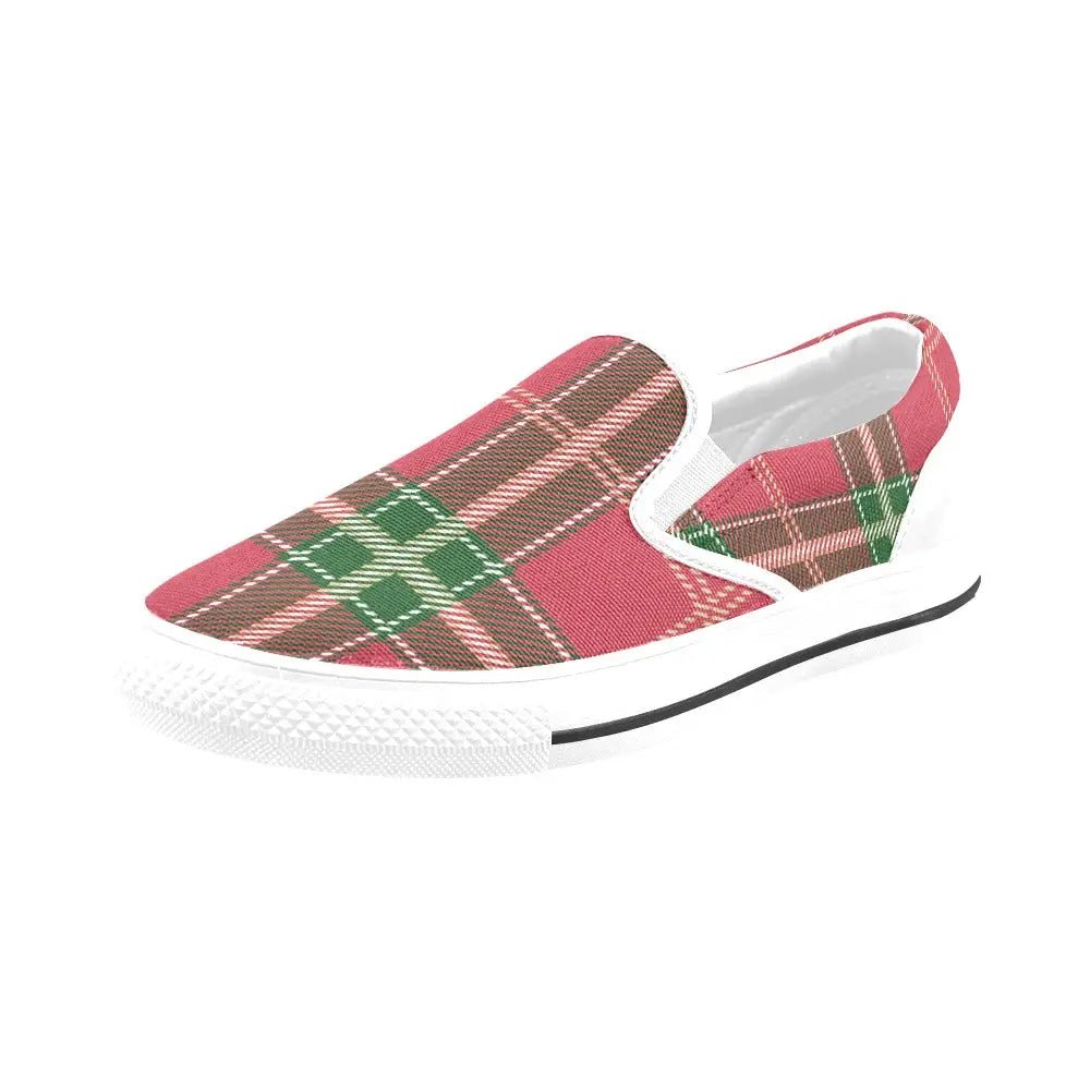 Tartan Slip - on Canvas Women's Shoes - Piryoung Shop