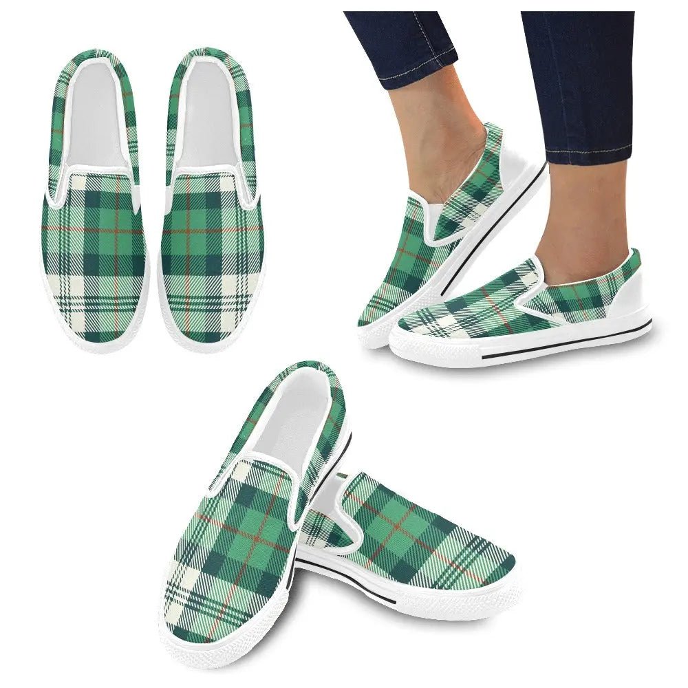 Tartan Slip - on Canvas Women's Shoes - Piryoung Shop