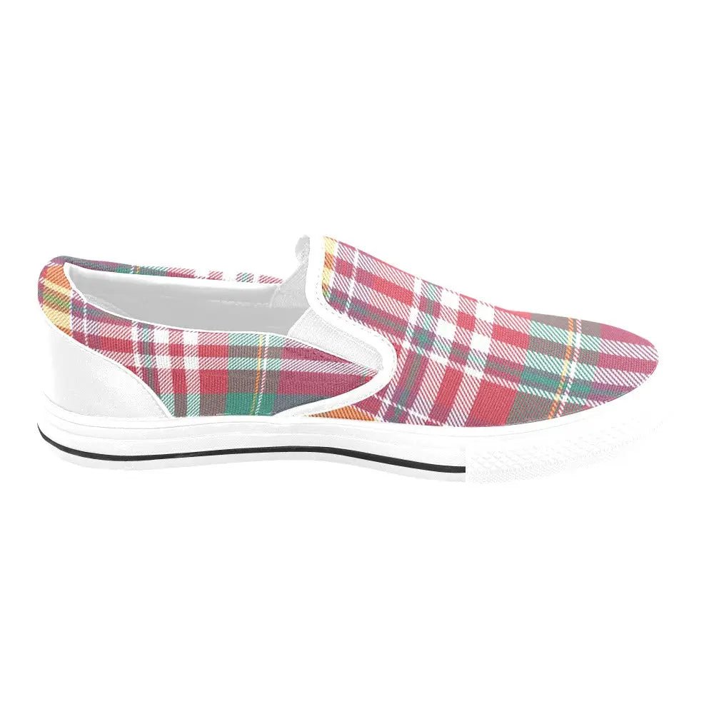 Tartan Slip - on Canvas Women's Shoes - Piryoung Shop
