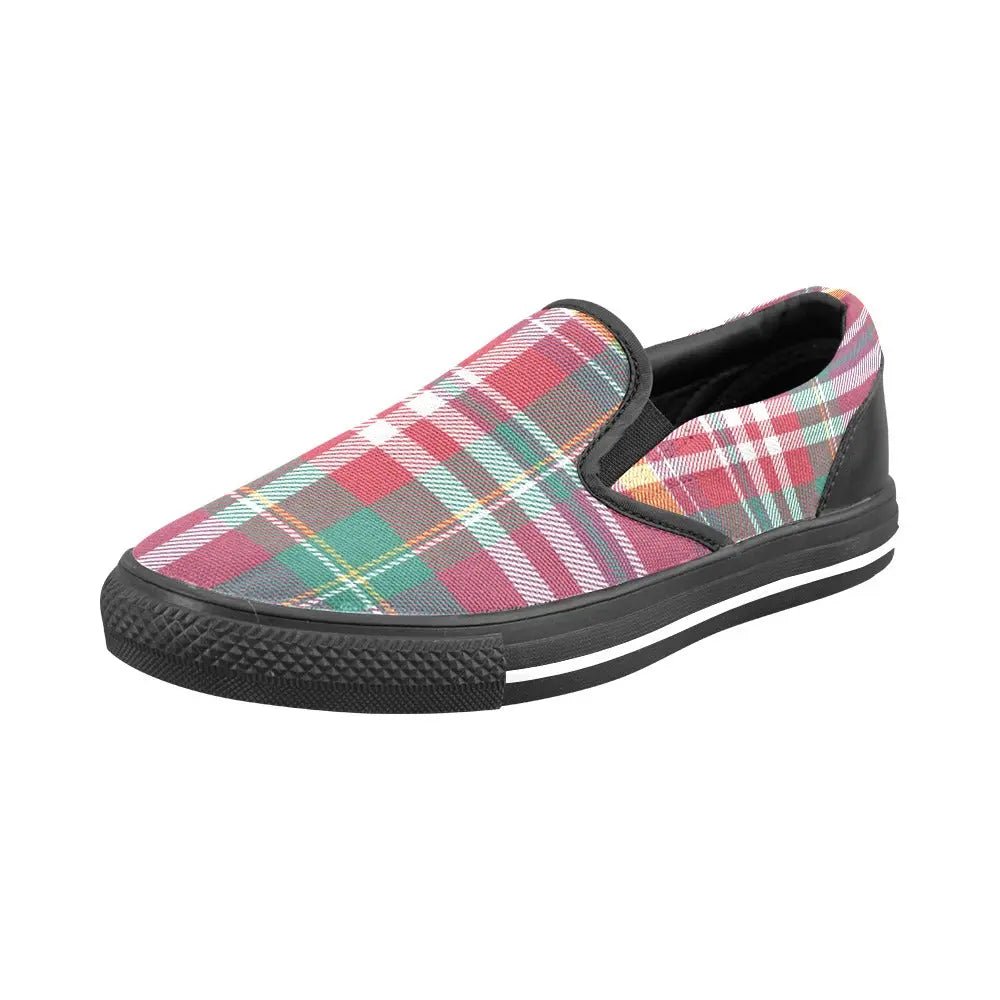 Tartan Slip - on Canvas Women's Shoes - Piryoung Shop