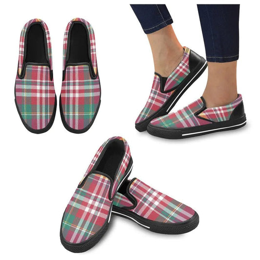 Tartan Slip - on Canvas Women's Shoes - Piryoung Shop