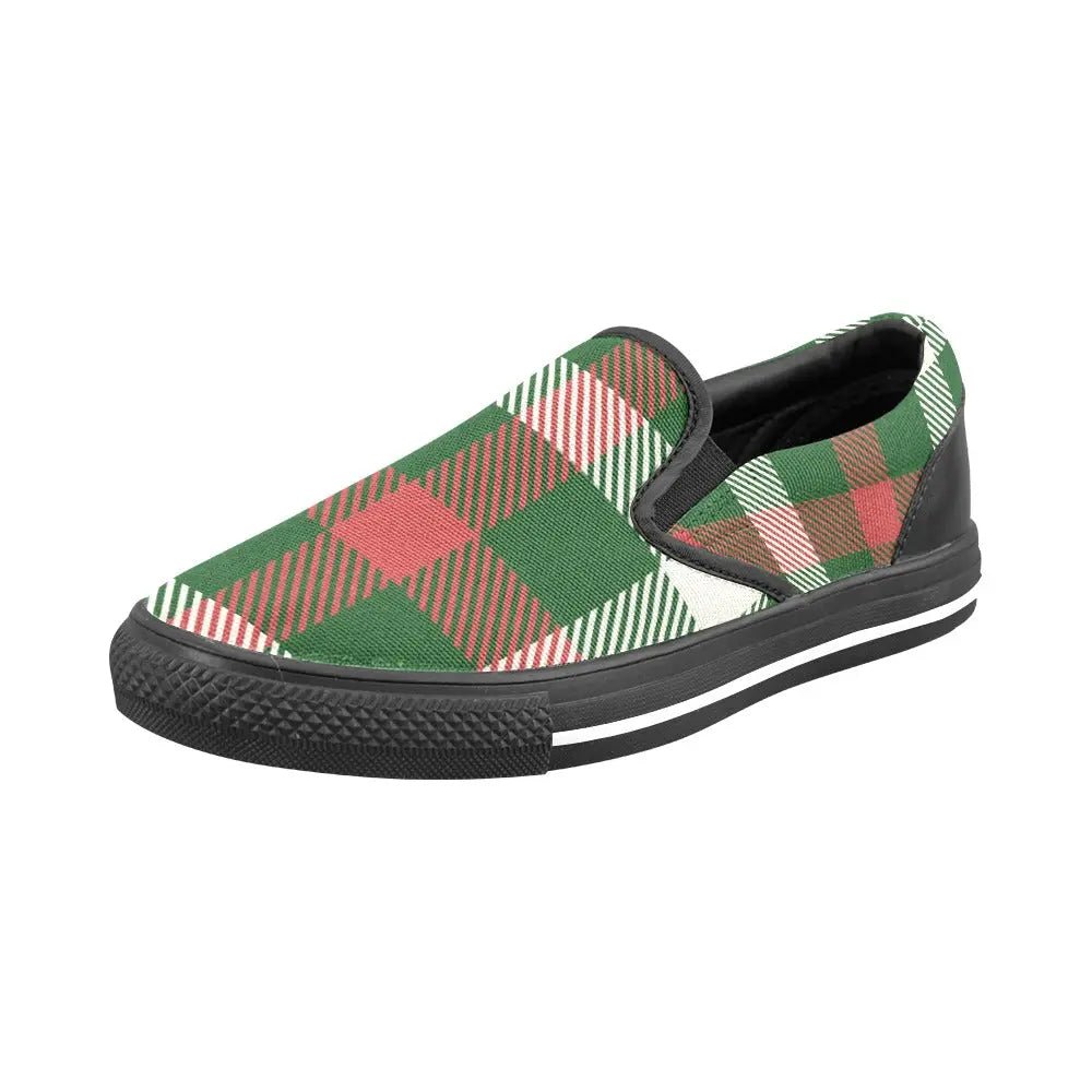Tartan Slip - on Canvas Women's Shoes - Piryoung Shop