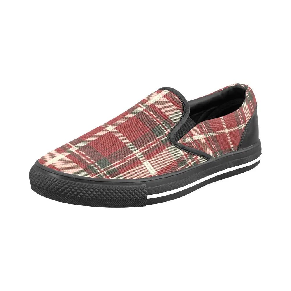 Tartan Slip - on Canvas Women's Shoes - Piryoung Shop