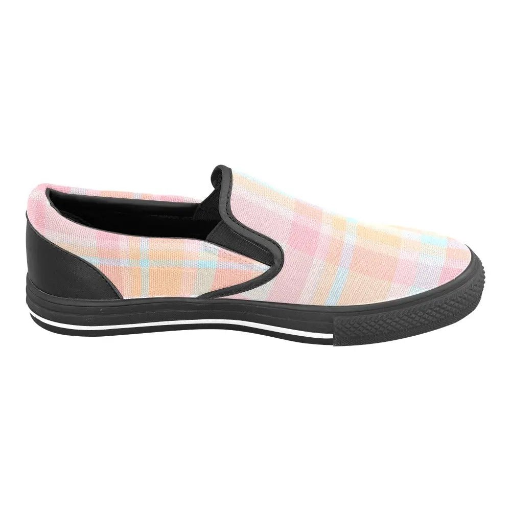 Tartan Slip - on Canvas Women's Shoes - Piryoung Shop
