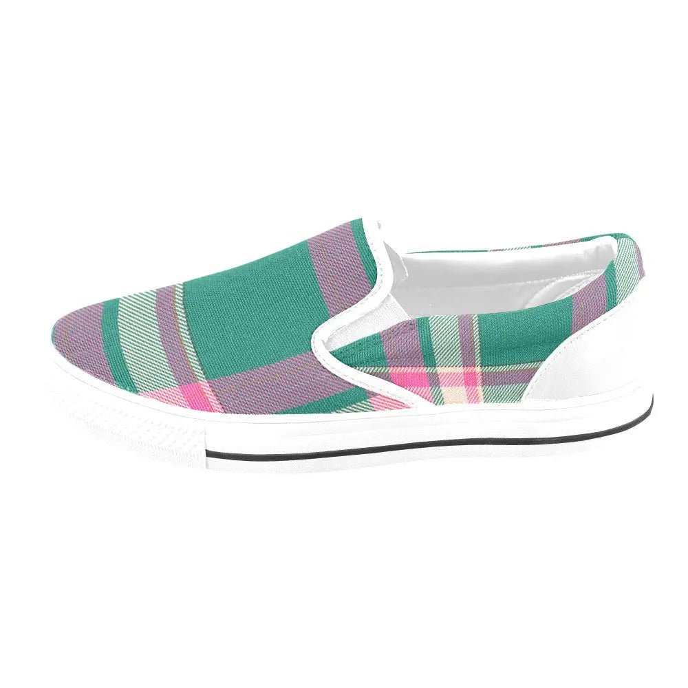Tartan Slip - on Canvas Women's Shoes - Piryoung Shop