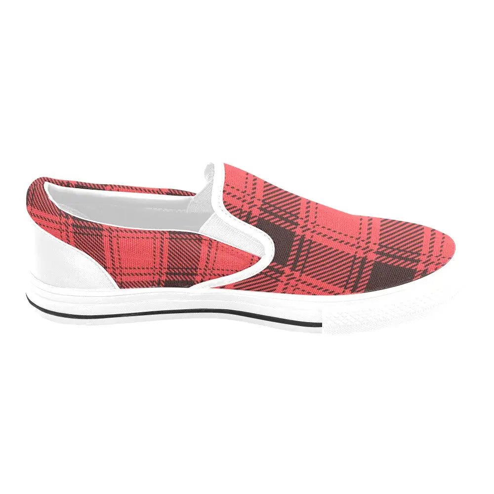 Tartan Slip - on Canvas Women's Shoes - Piryoung Shop