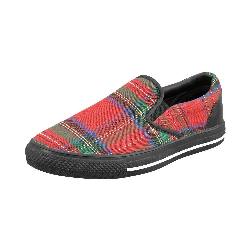 Tartan Slip - on Canvas Women's Shoes - Piryoung Shop