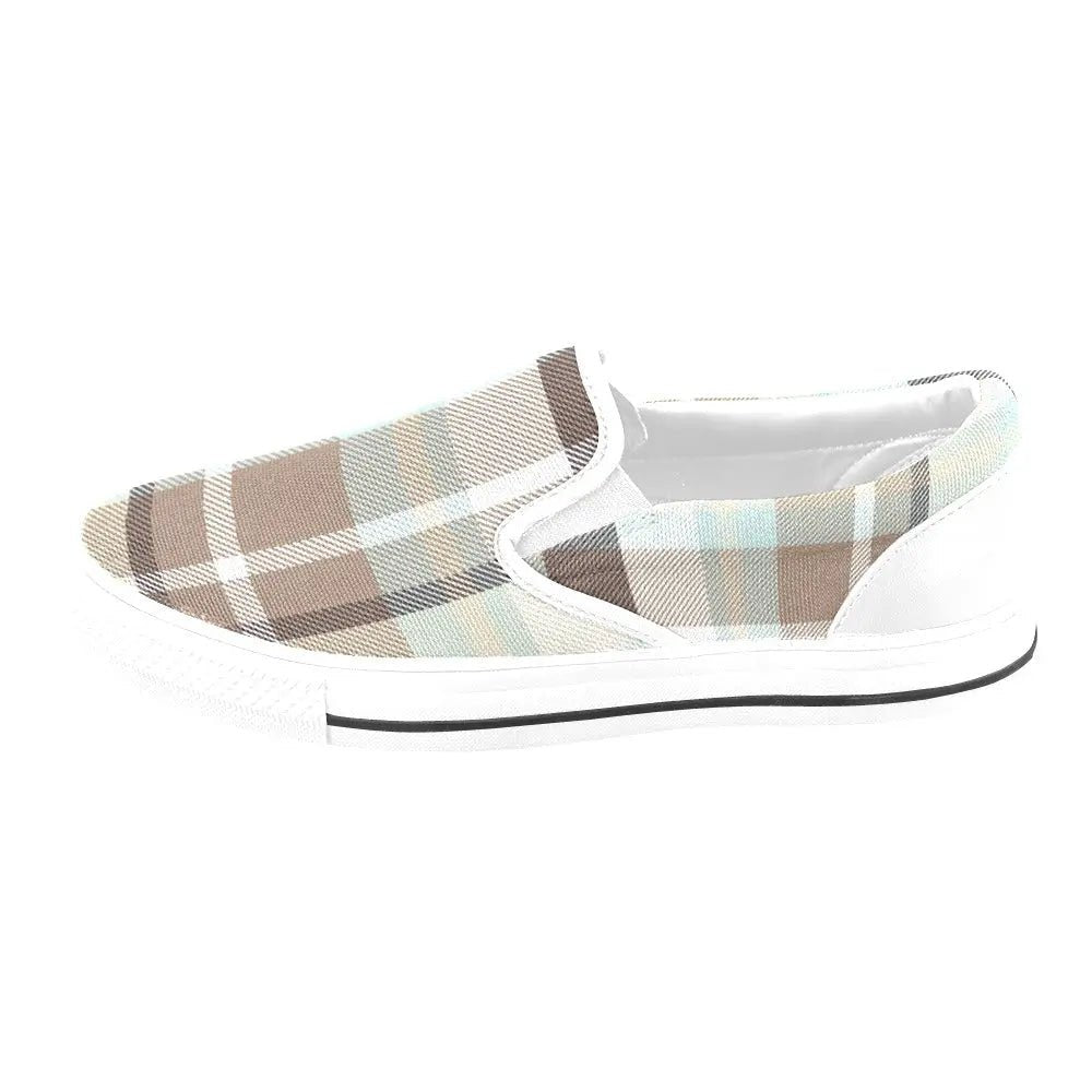 Tartan Slip - on Canvas Women's Shoes - Piryoung Shop