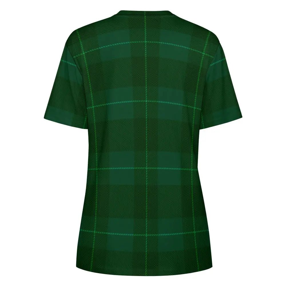 Women's Cotton Tartan T-Shirt - Dream BIG - Piryoung Shop