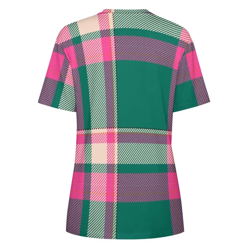 Women's Cotton Tartan T-Shirt - Soar High - Piryoung Shop