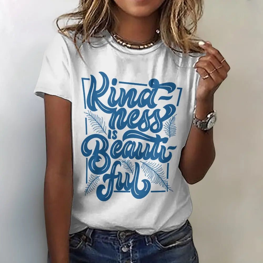 Women's Personalized T-Shirt - Kindness is Beautiful - Piryoung Shop