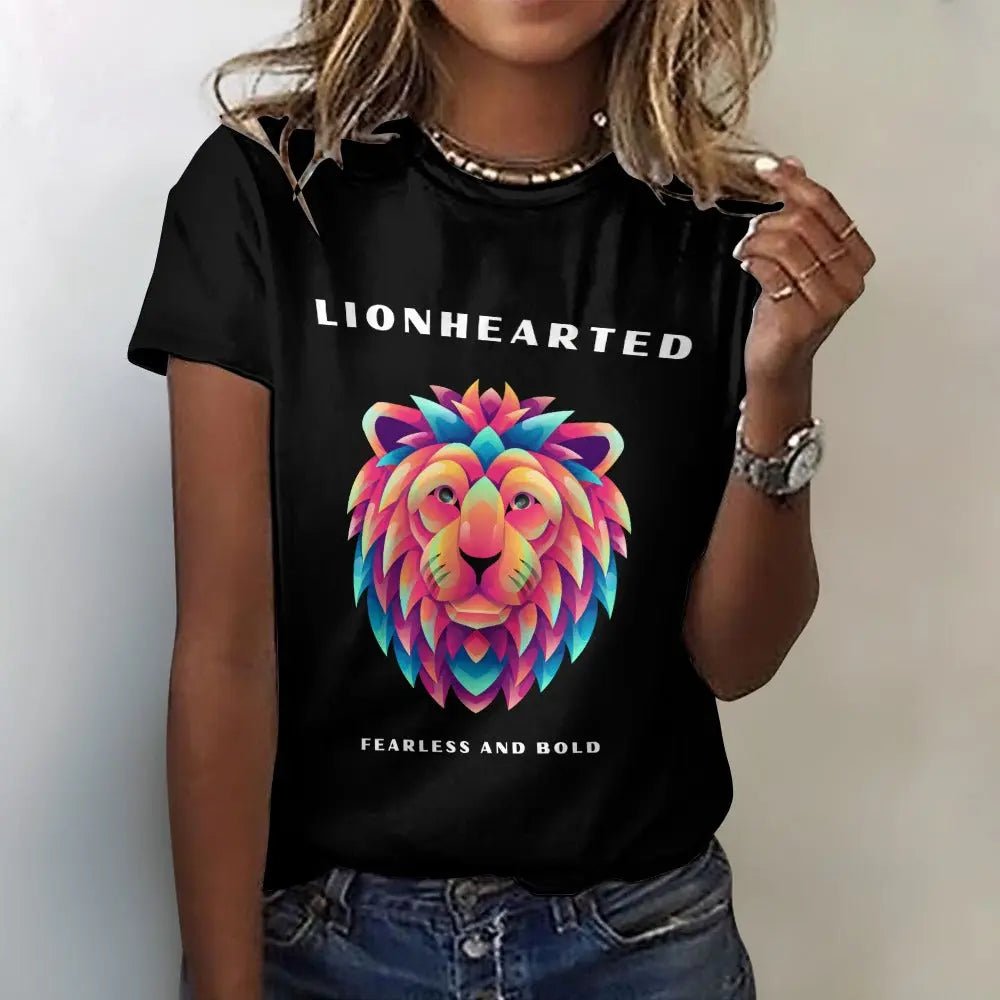 Women's Personalized T-Shirt - LionHearted - Piryoung Shop