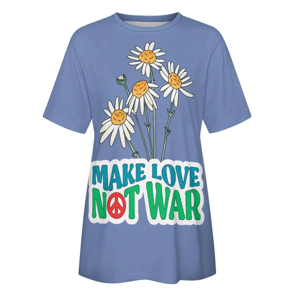 Women's Personalized T-Shirt - Make Love Not War - Piryoung Shop