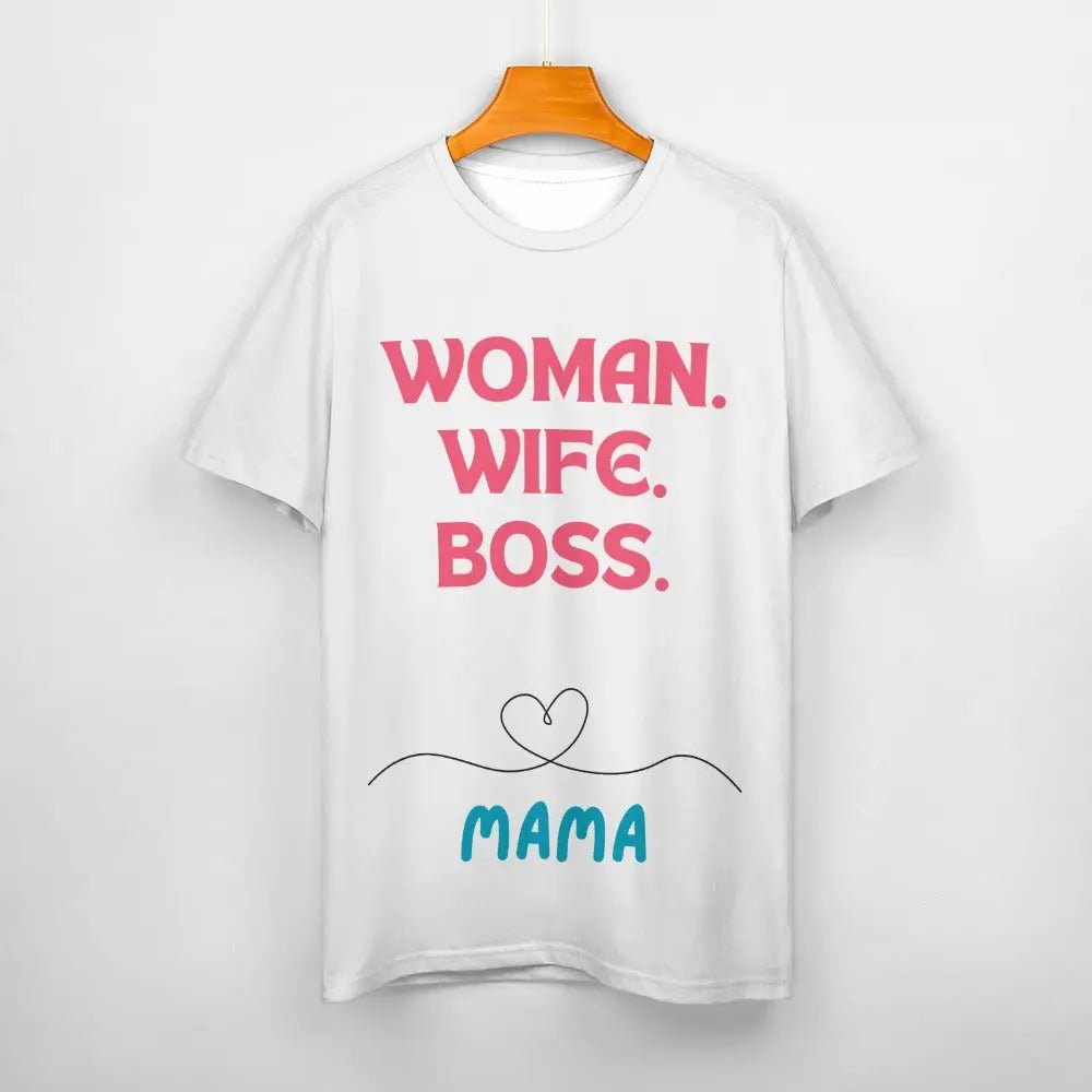 Women's Personalized T-Shirt - Woman, Wife, Boss - Piryoung Shop
